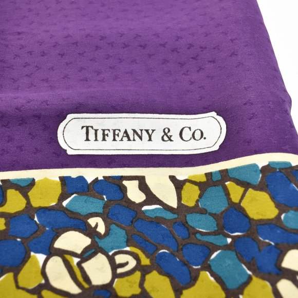 TIFFANY & Co: Multicolor, 100% Silk Scarf (rg) - Picture 3 of 5